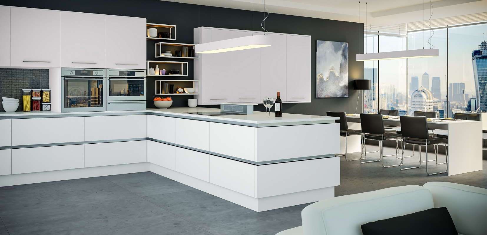 Firbeck Supermatt White Kitchen