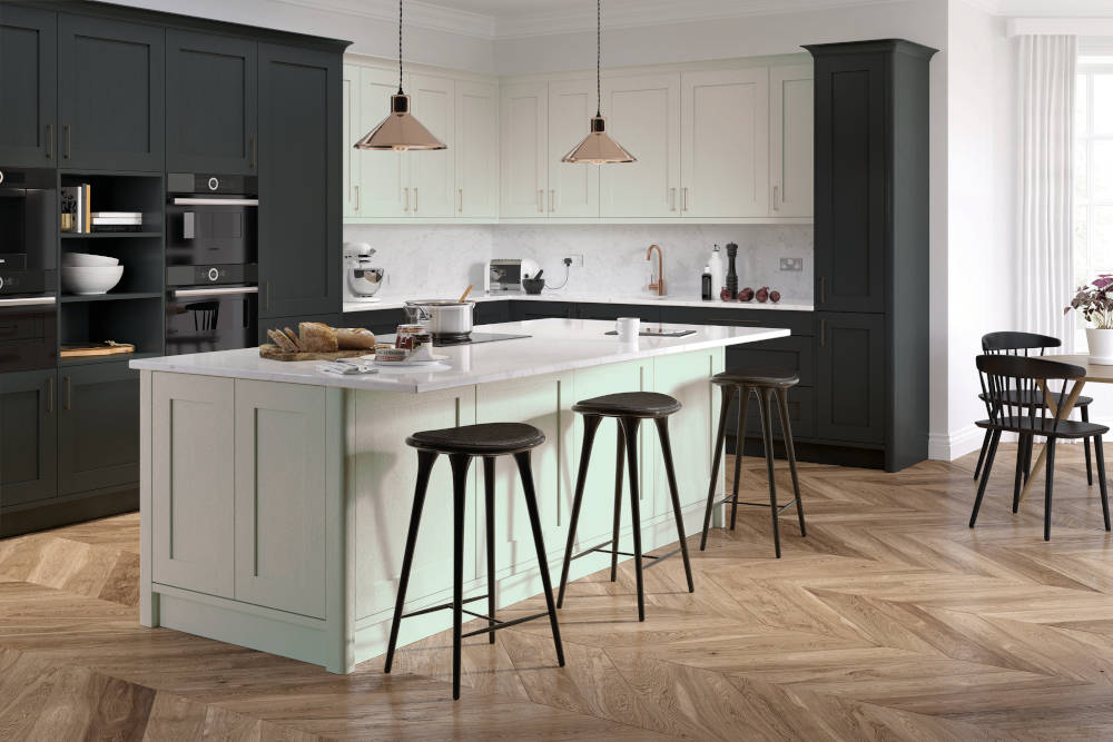 Hadley Dove Grey and Graphite Kitchen